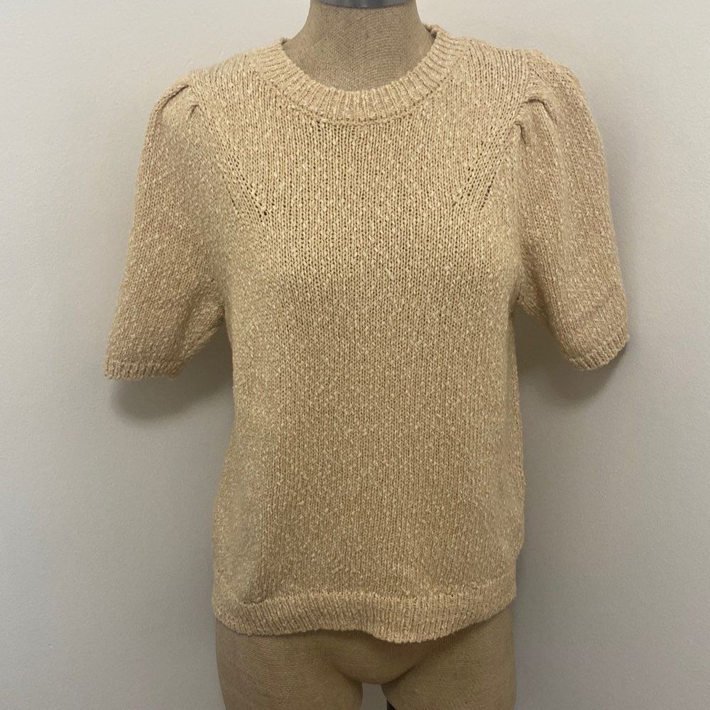 Universal Thread Cream Balloon Short Sleeve Sweater